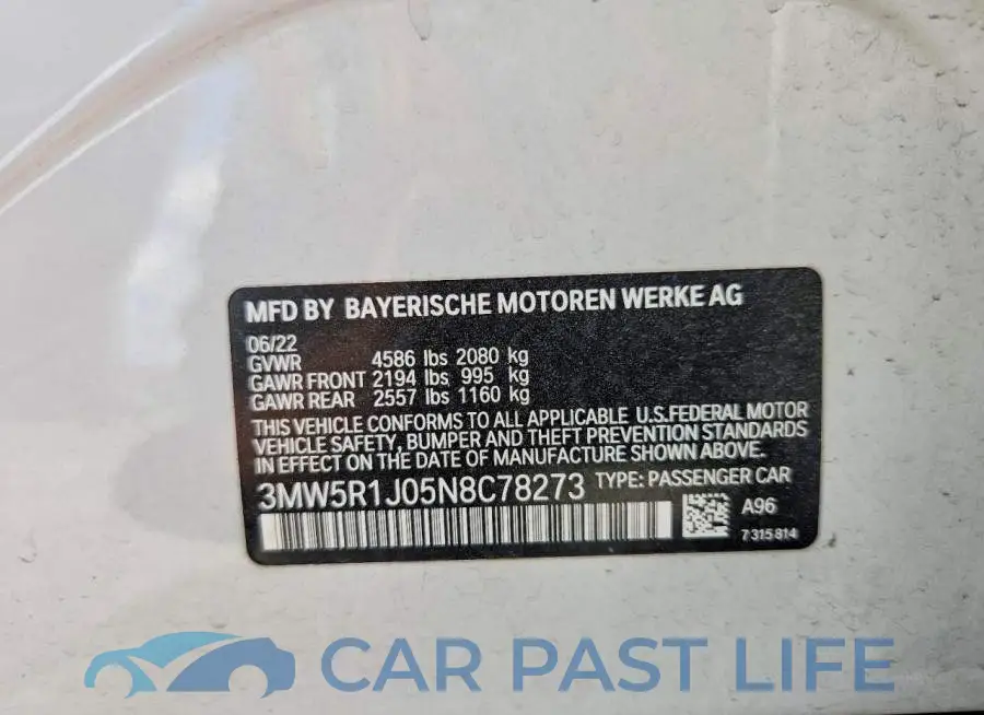 3MW5R1J05N8C78273# 12