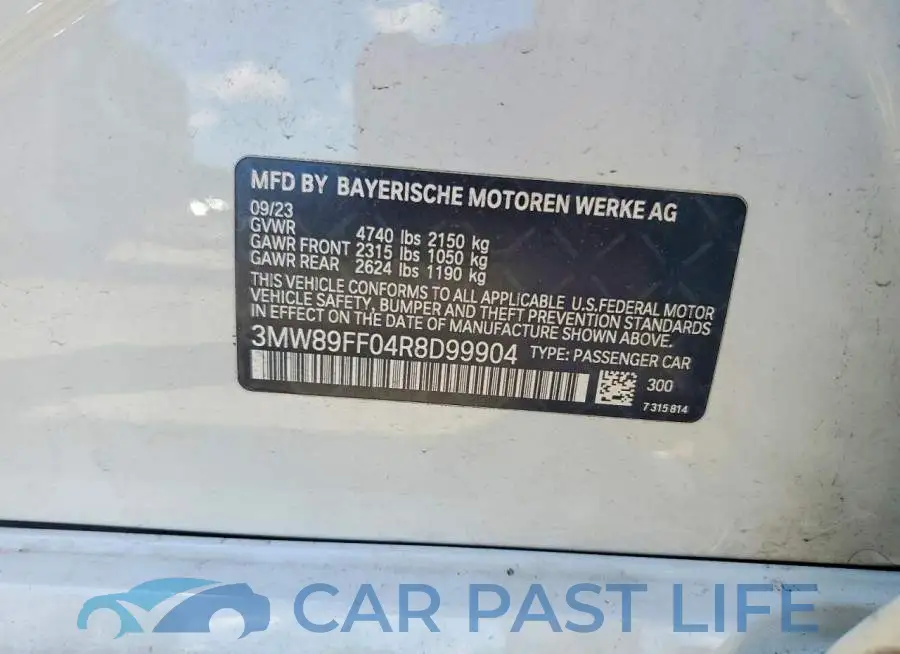 3MW89FF04R8D99904# 12