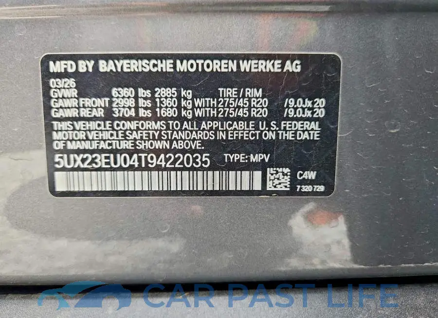 5UX23EU04T9422035# 14