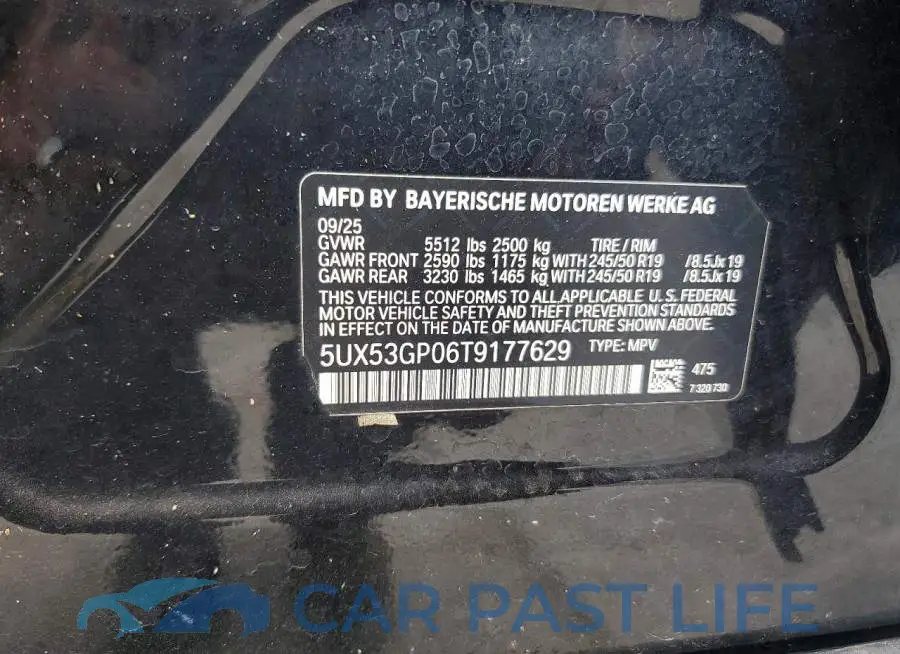 5UX53GP06T9177629# 12
