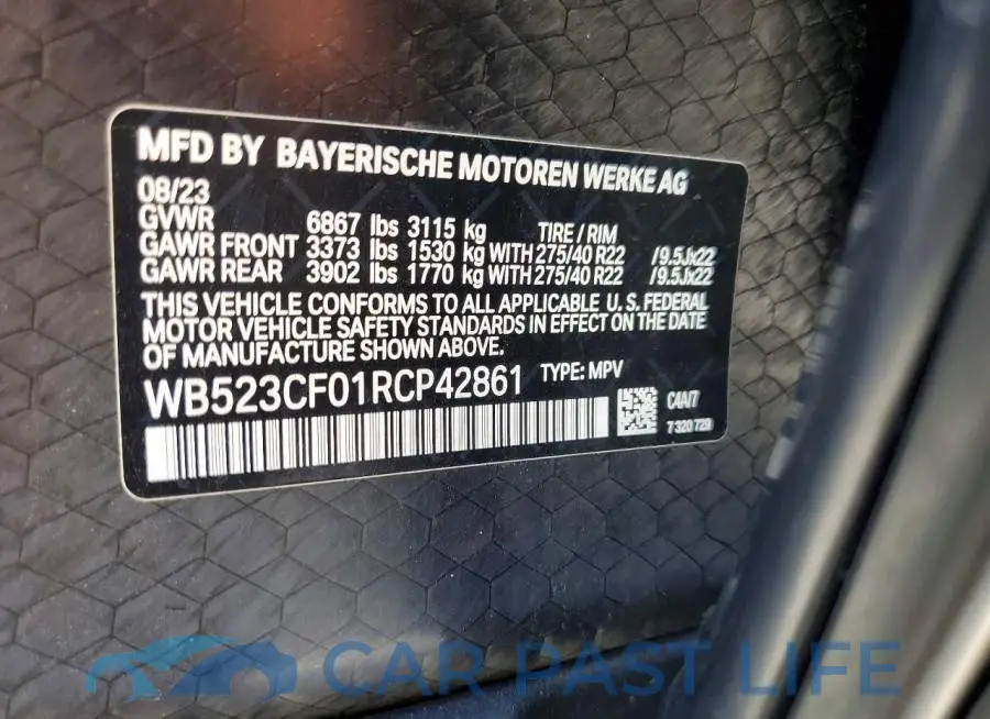 WB523CF01RCP42861# 12