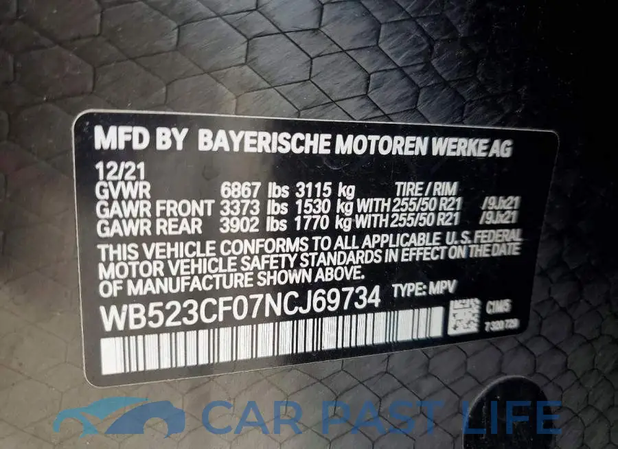 WB523CF07NCJ69734# 14