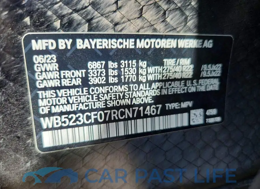 WB523CF07RCN71467# 13