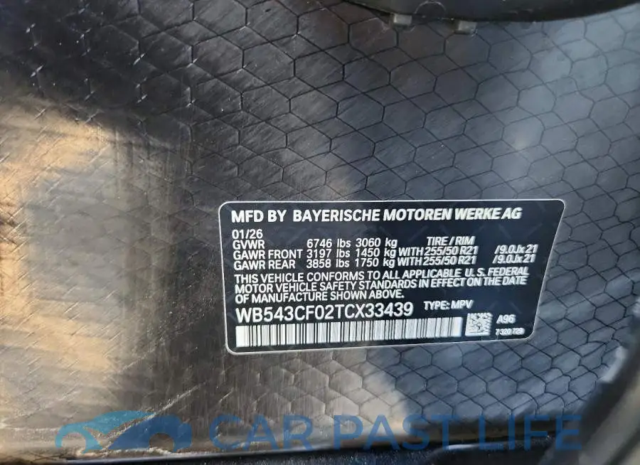 WB543CF02TCX33439# 13