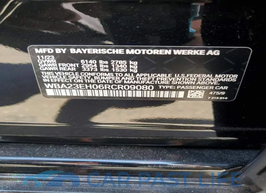 WBA23EH06RCR09080# 12