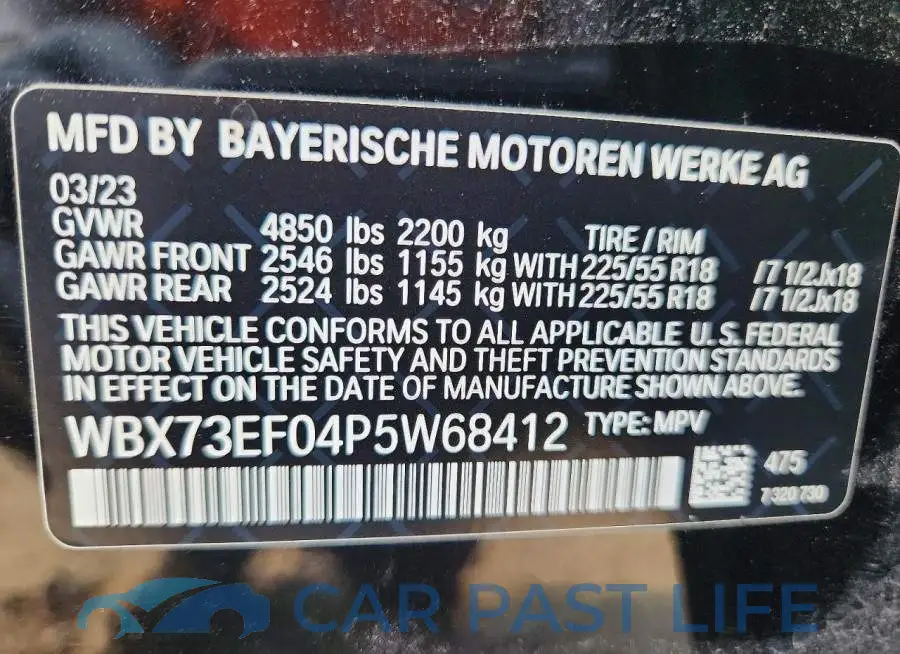 WBX73EF04P5W68412# 13