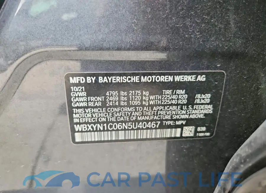 WBXYN1C06N5U40467# 14