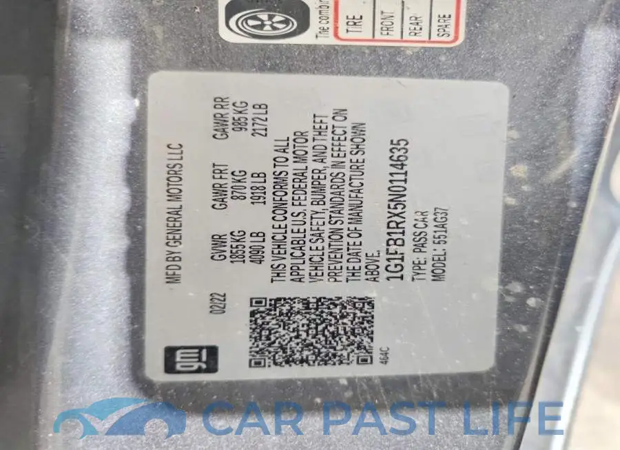 1G1FB1RX5N0114635# 12