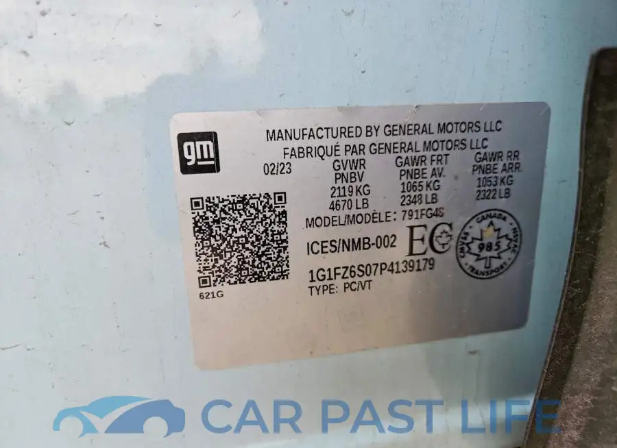 1G1FZ6S07P4139179# 12