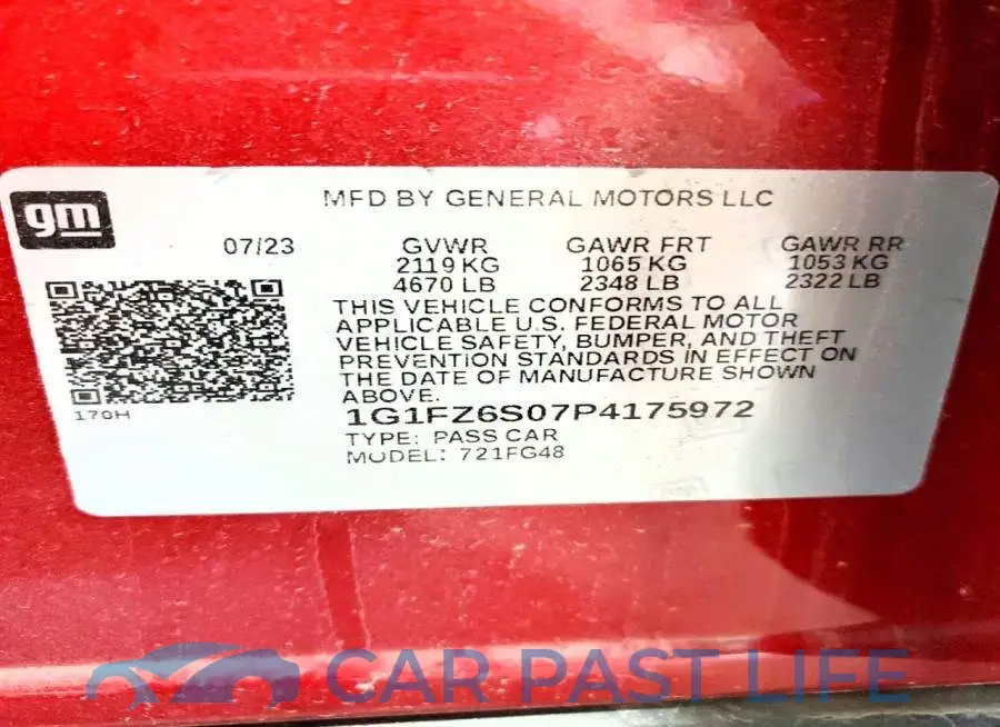 1G1FZ6S07P4175972# 13