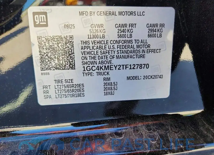 1GC4KMEY2TF127870# 13
