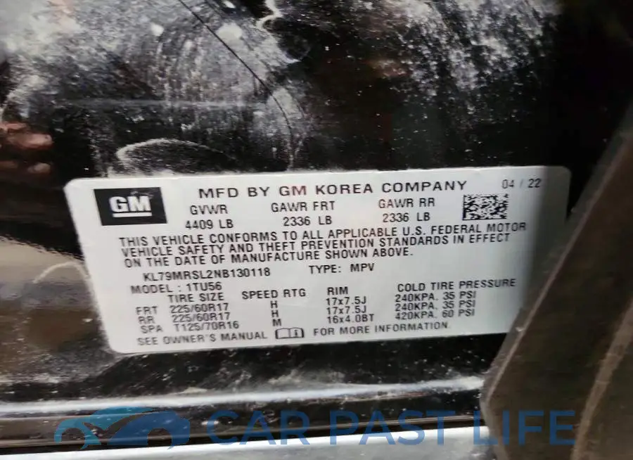 KL79MRSL2NB130118# 14