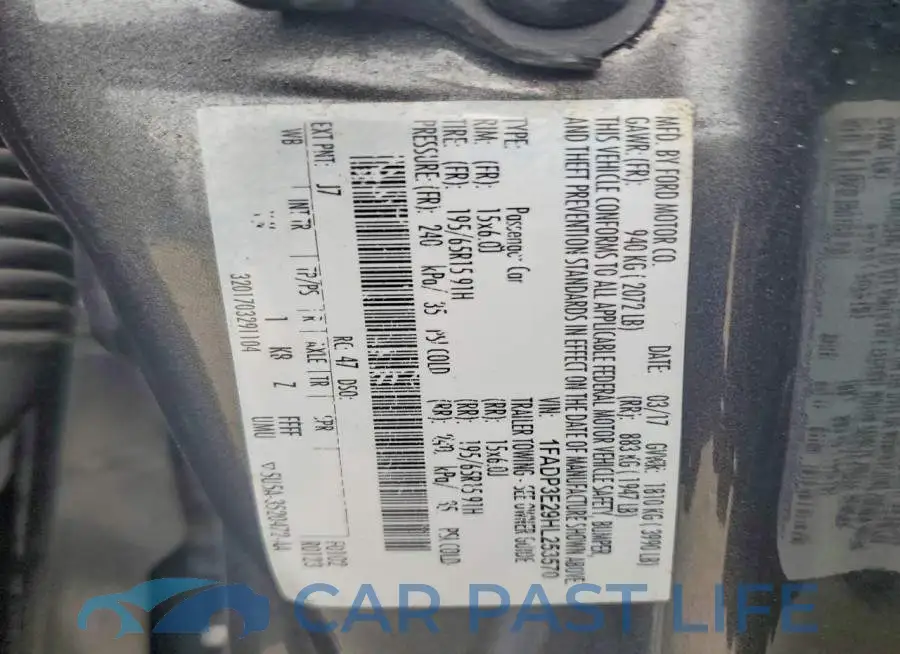 1FADP3E29HL253570# 12
