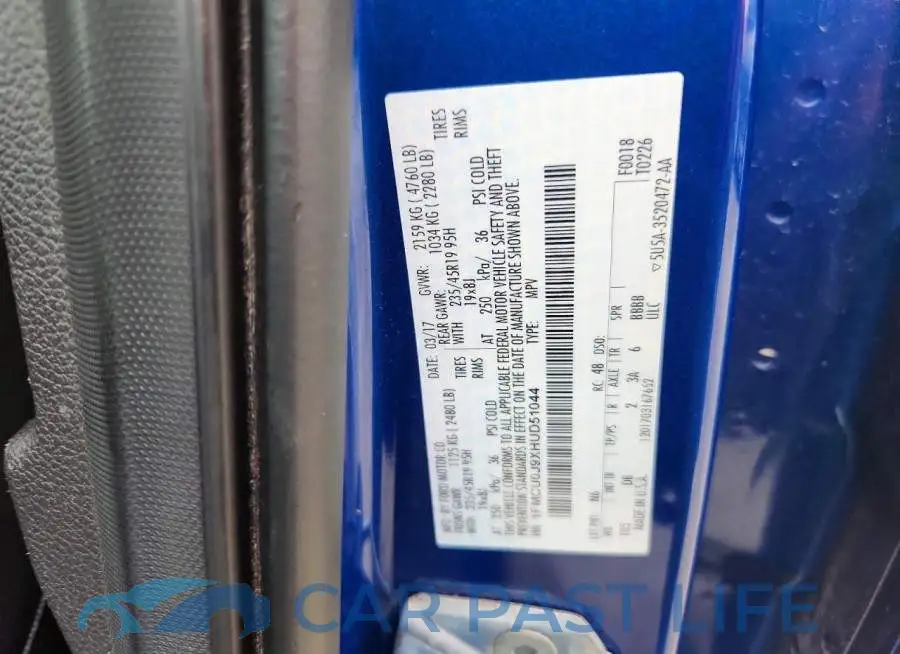 1FMCU0J9XHUD51044# 12