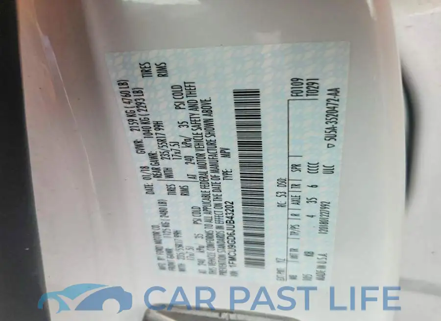 1FMCU9GD6JUB43202# 14
