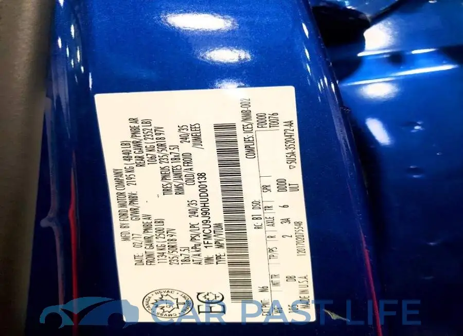 1FMCU9J90HUD00138# 12