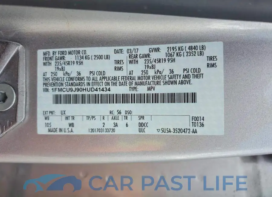 1FMCU9J90HUD41434# 13