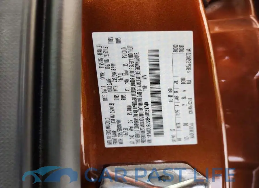 1FMCU9J98HUE31740# 13