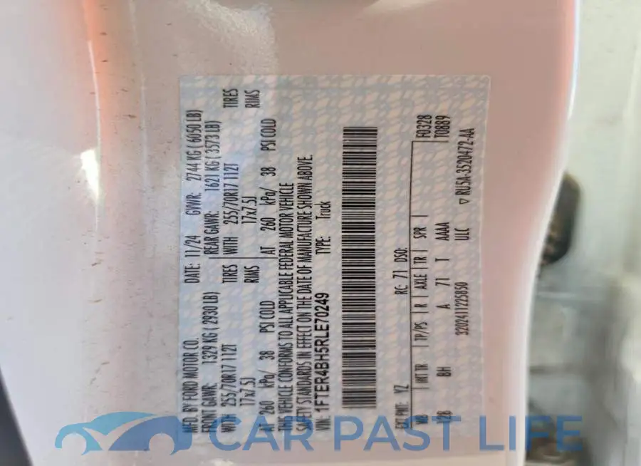 1FTER4BH5RLE70249# 12