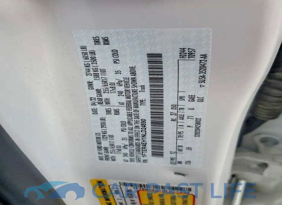 1FTER4EH1NLD24890# 12