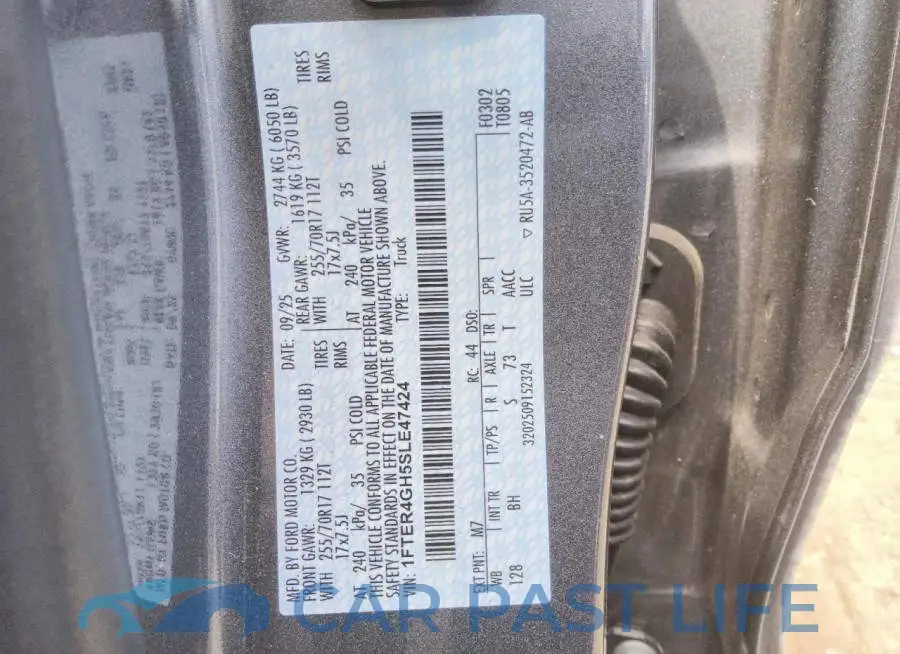 1FTER4GH5SLE47424# 13
