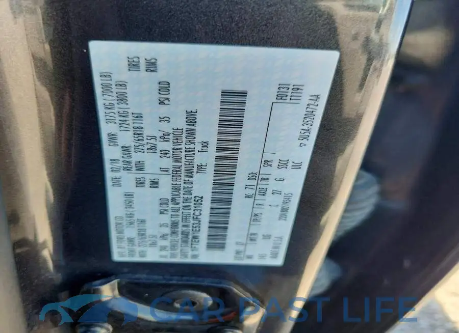 1FTEW1E53JFC31052# 12