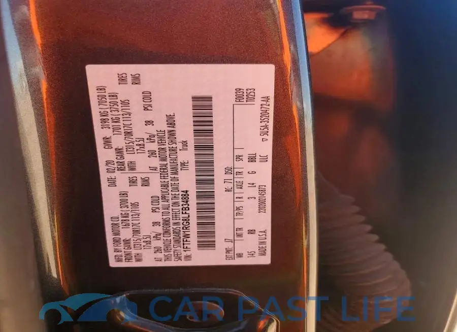 1FTFW1RG8LFB34884# 12