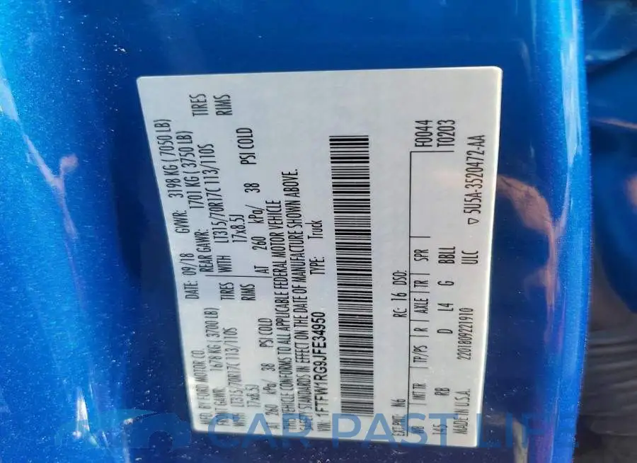 1FTFW1RG9JFE34950# 13