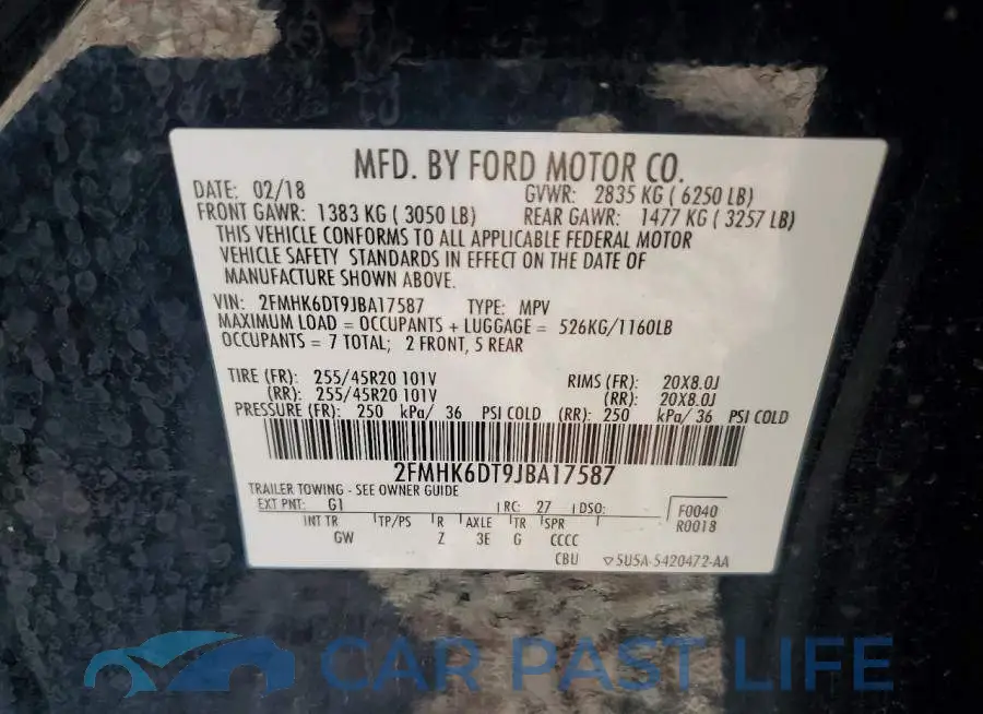 2FMHK6DT9JBA17587# 14