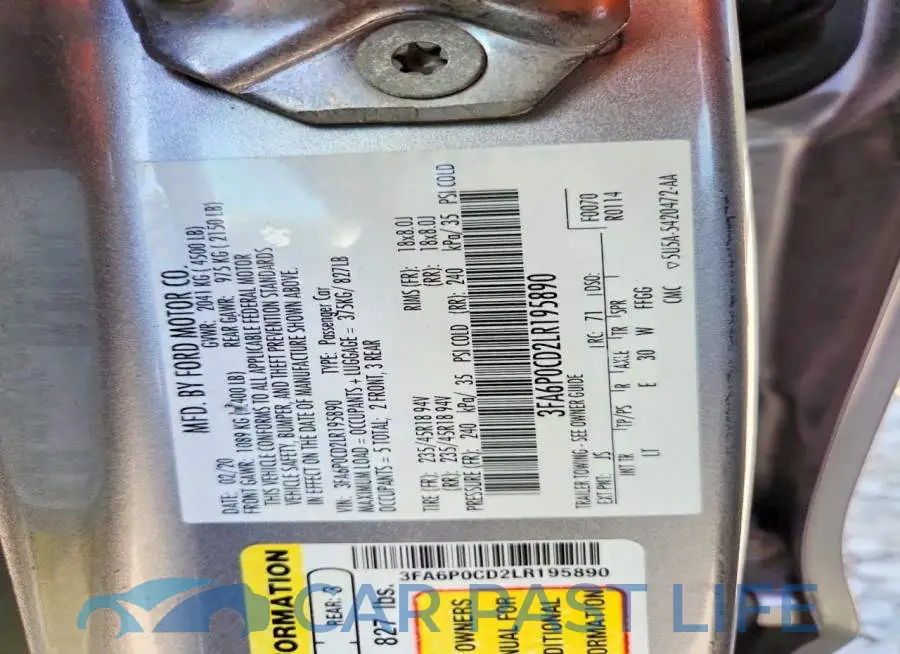 3FA6P0CD2LR195890# 12