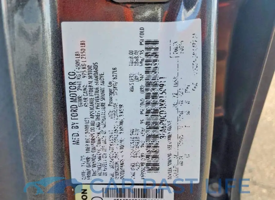3FA6P0CD3KR150911# 12