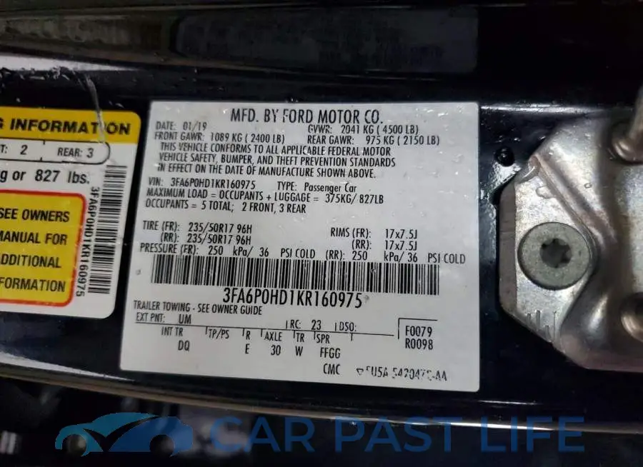 3FA6P0HD1KR160975# 12