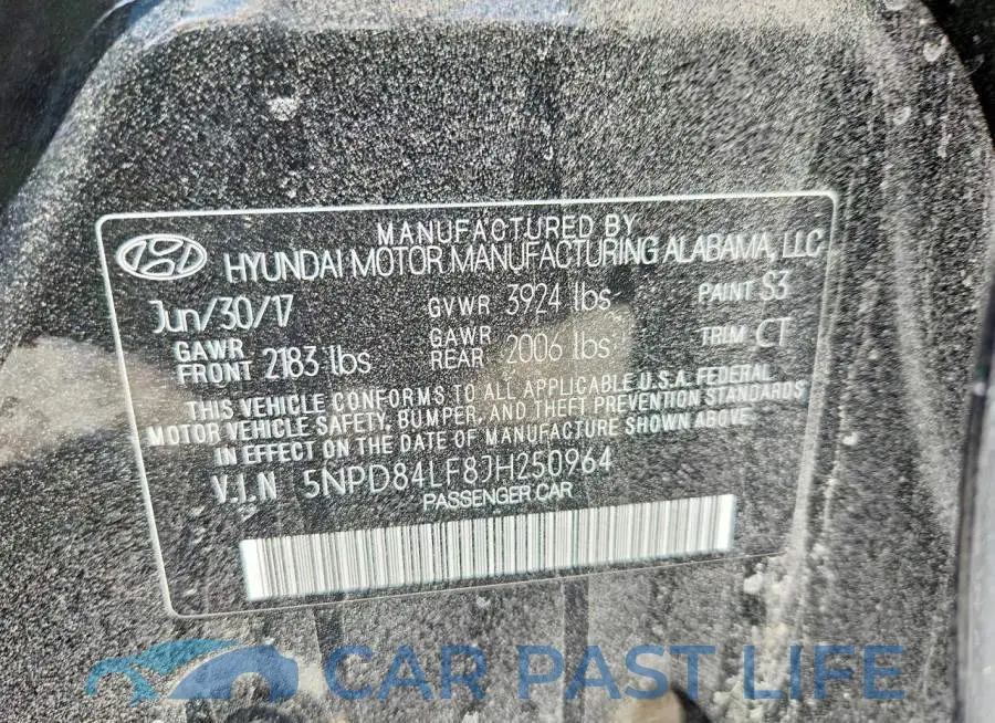 5NPD84LF8JH250964# 12