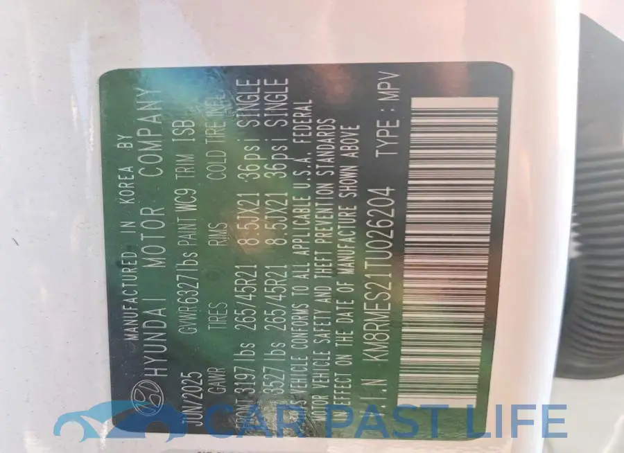 KM8RMES21TU026204# 13