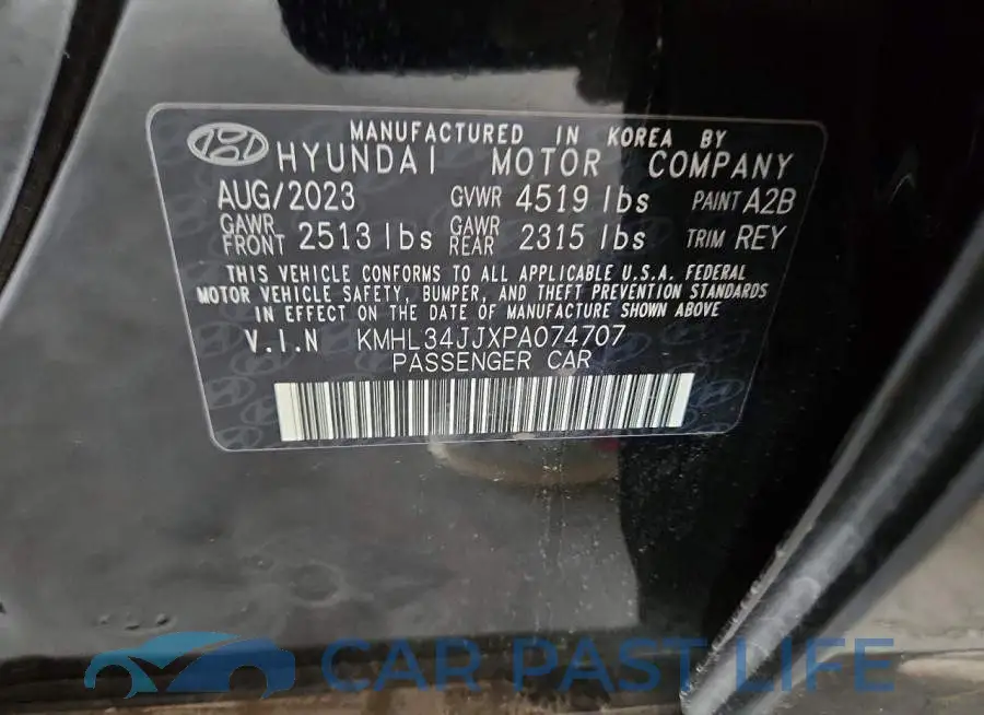 KMHL34JJXPA074707# 13