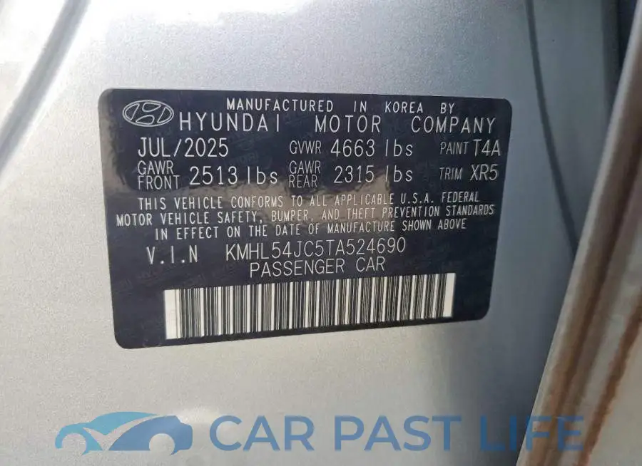 KMHL54JC5TA524690# 12