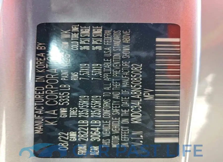 KNDC34LA8N5085082# 13