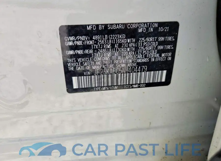 JF2SKAEC5NH404479# 13