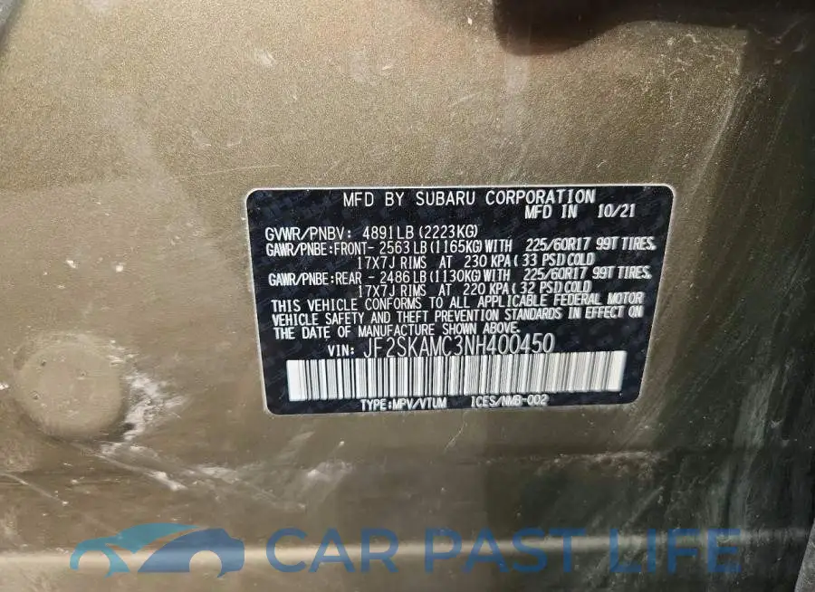 JF2SKAMC3NH400450# 12