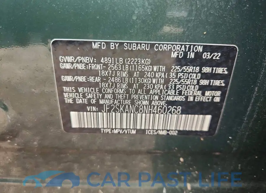 JF2SKANC8NH460268# 14