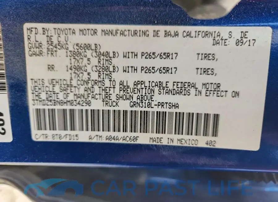 3TMDZ5BN8HM034290# 12