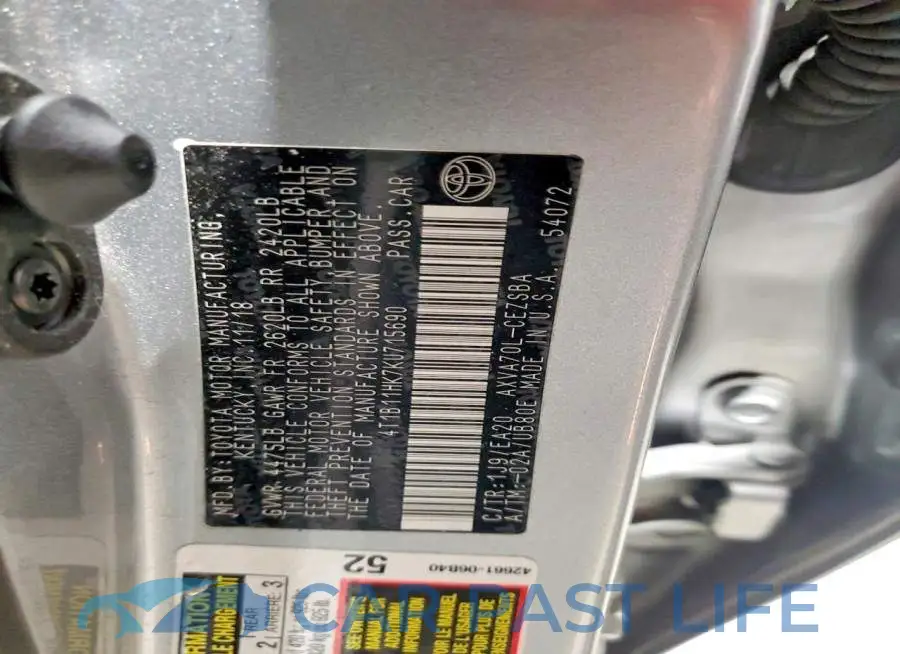 4T1B11HK7KU715690# 13