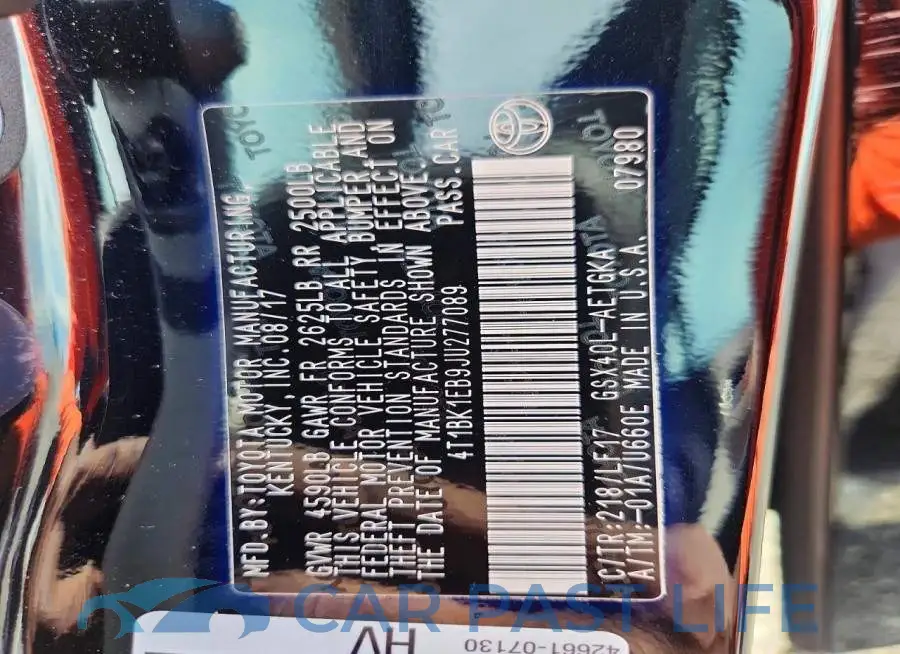 4T1BK1EB9JU277089# 12