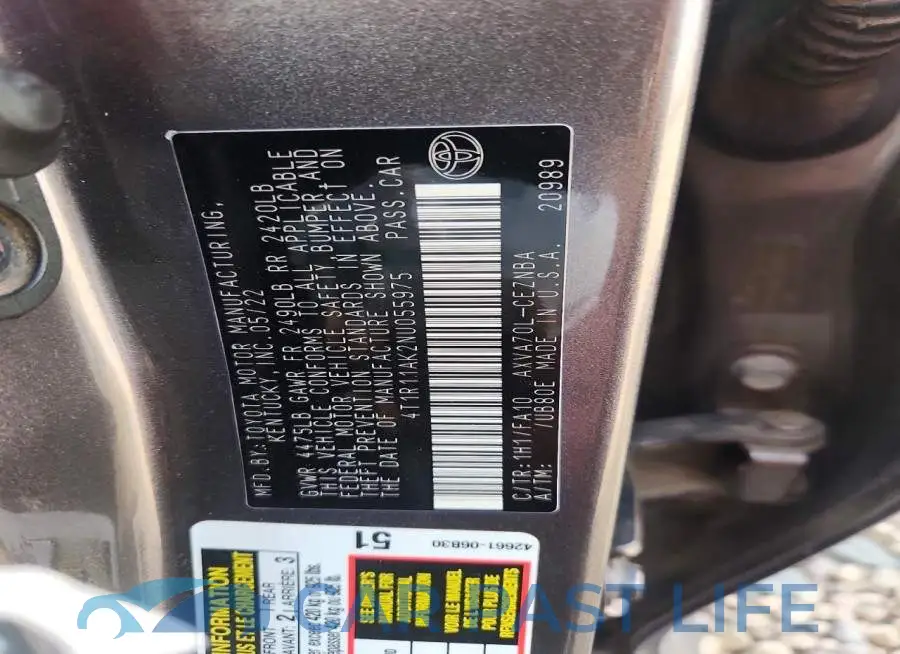 4T1R11AK2NU055975# 12
