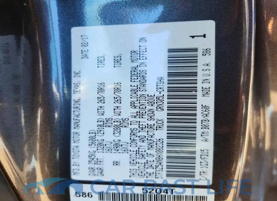 5TFSZ5AN8HX082326# 13