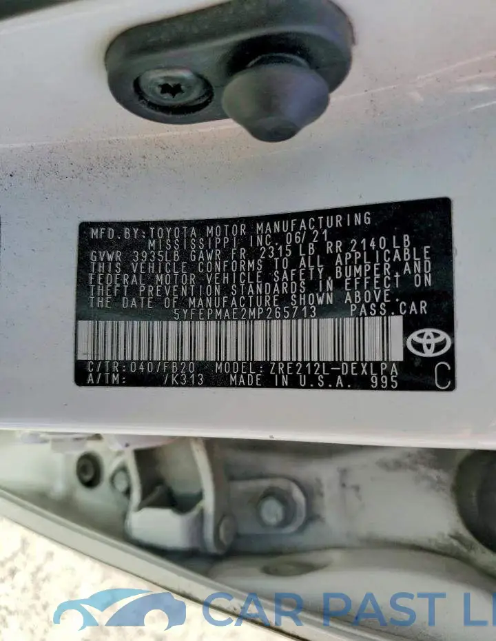 5YFEPMAE2MP265713# 12