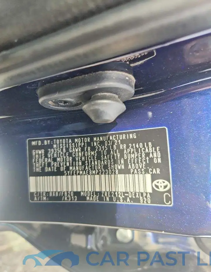 5YFEPMAE8MP223028# 12