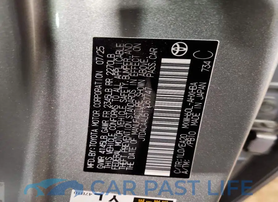 JTDACAAU5T3067747# 12