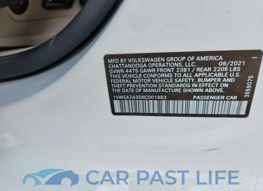 1VWSA7A35NC001963# 13