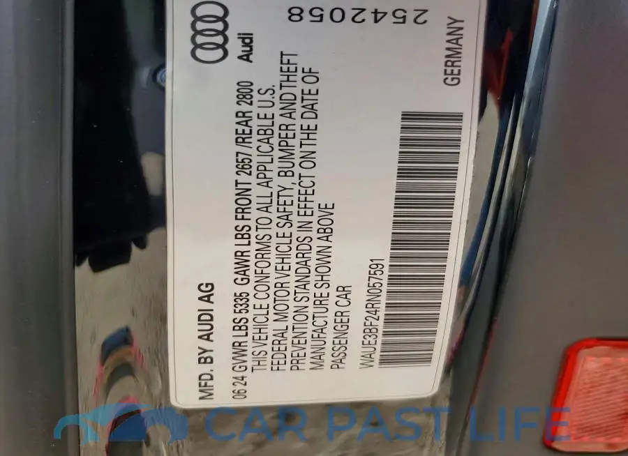 WAUE3BF24RN057591# 12
